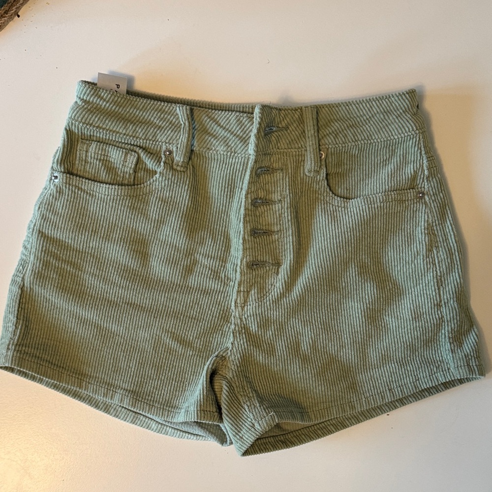 PacSun Sage Corduroy High Waist Shorts